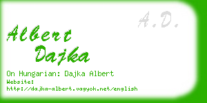 albert dajka business card